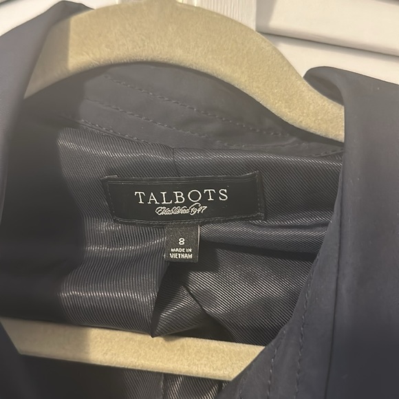 Talbots Navy Blue Raincoat - Picture 3 of 4